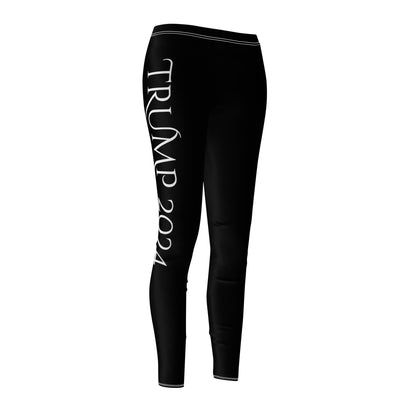 Trump 2024 USA Black Women's Casual Leggings MAGA