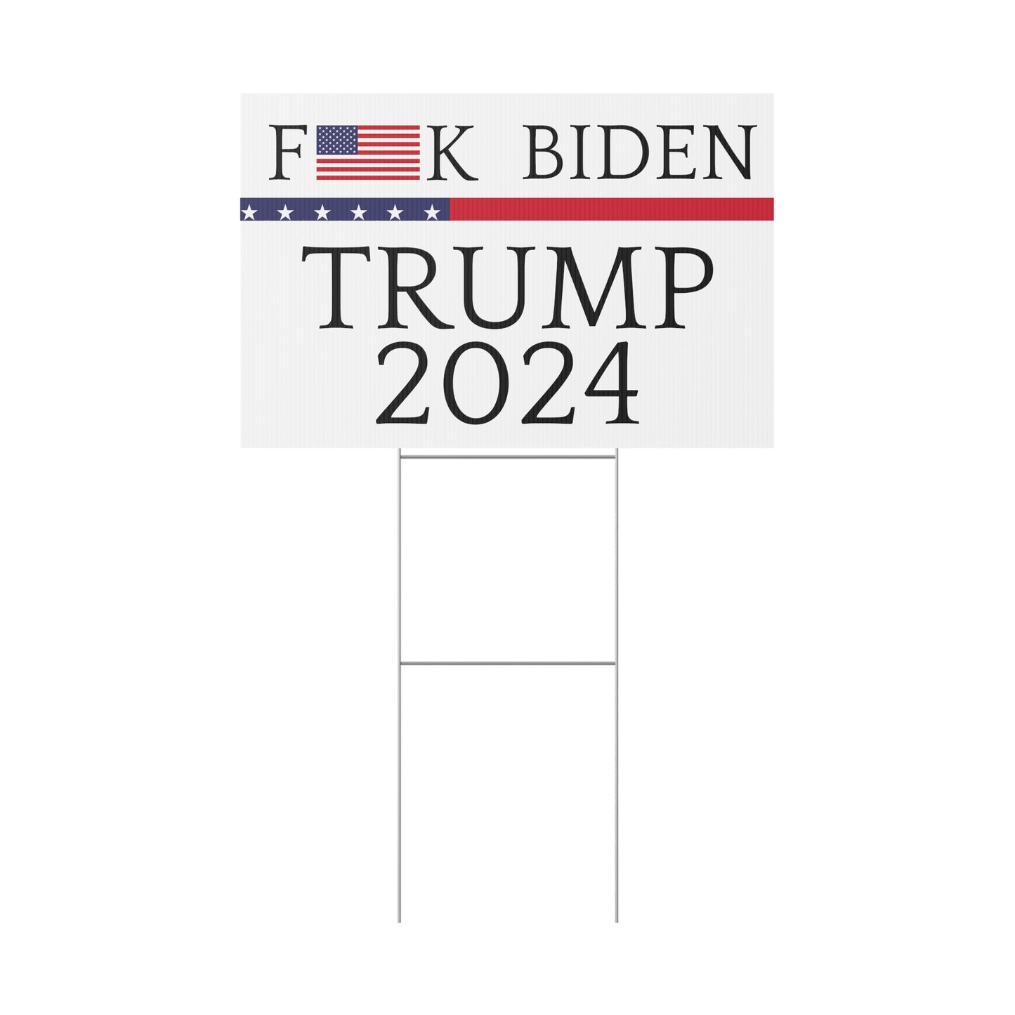 F**K Biden, TRUMP 2024 für den Präsidenten, Kunststoffschild