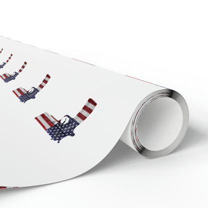 American Flag Gun 2A Christmas Wrapping Paper