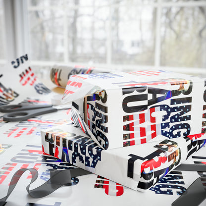 Bring Back Trump White Birthday Gift Present Wrapping Paper MAGA