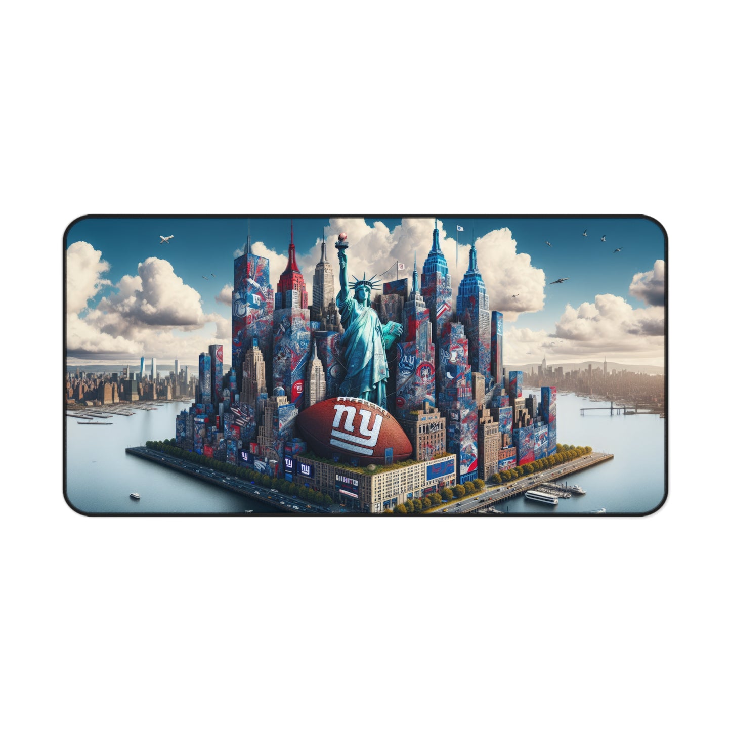 New York Giants Big Cityscape NFL Football High Definition PC Desk Mat Mousepad