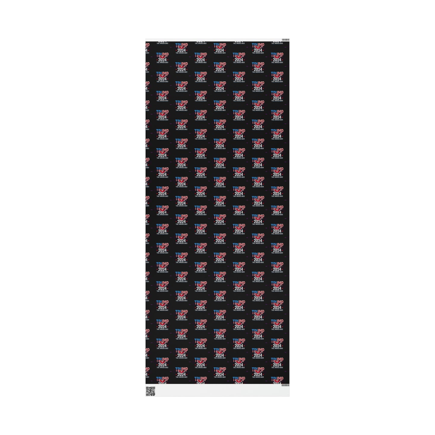 Trump 2024 Take America Back Black Birthday Gift Present Wrapping Paper MAGA
