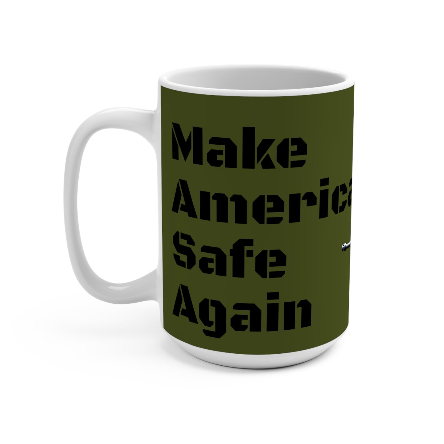 Make America Safe Again Soldier Trump Jumbo Ceramic Coffee Mug 15oz