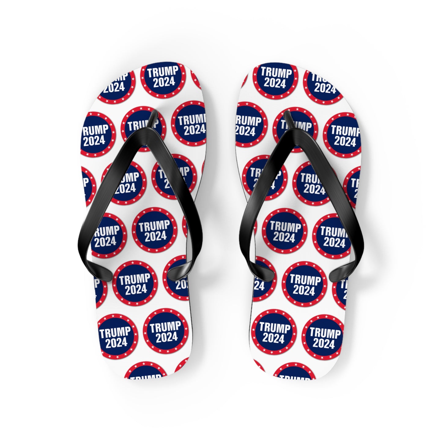 Trump 2024 Red White and blue Comfy Summer Beach Unisex Flip Flops