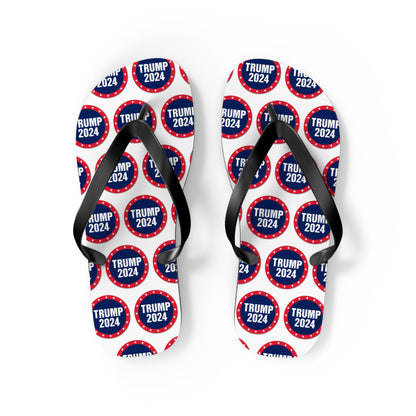Trump 2024 Red White and blue Comfy Summer Beach Unisex Flip Flops