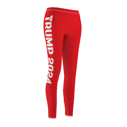 Trump 2024 USA Red Women's Casual Leggings Trump MAGA