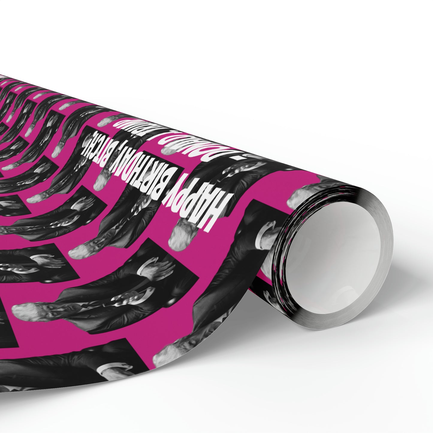 Happy Birthday Bitch! -Donald J. Trump Birthday Gift Wrapping Paper - Pink