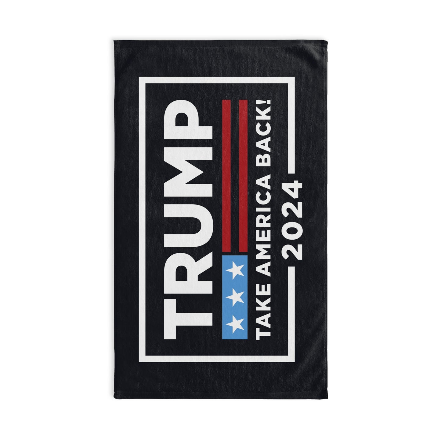 Trump 2024 Take Back America Black Kitchen Bathroom Soft Hand Towel