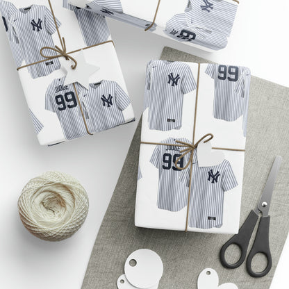 Aaron Judge New York Yankees Baseball MLB Birthday Gift Wrapping Paper Holiday