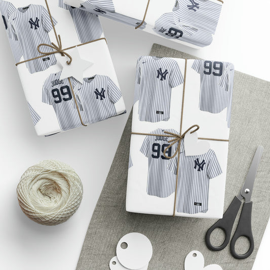 Aaron Judge New York Yankees Baseball MLB Birthday Gift Wrapping Paper Holiday