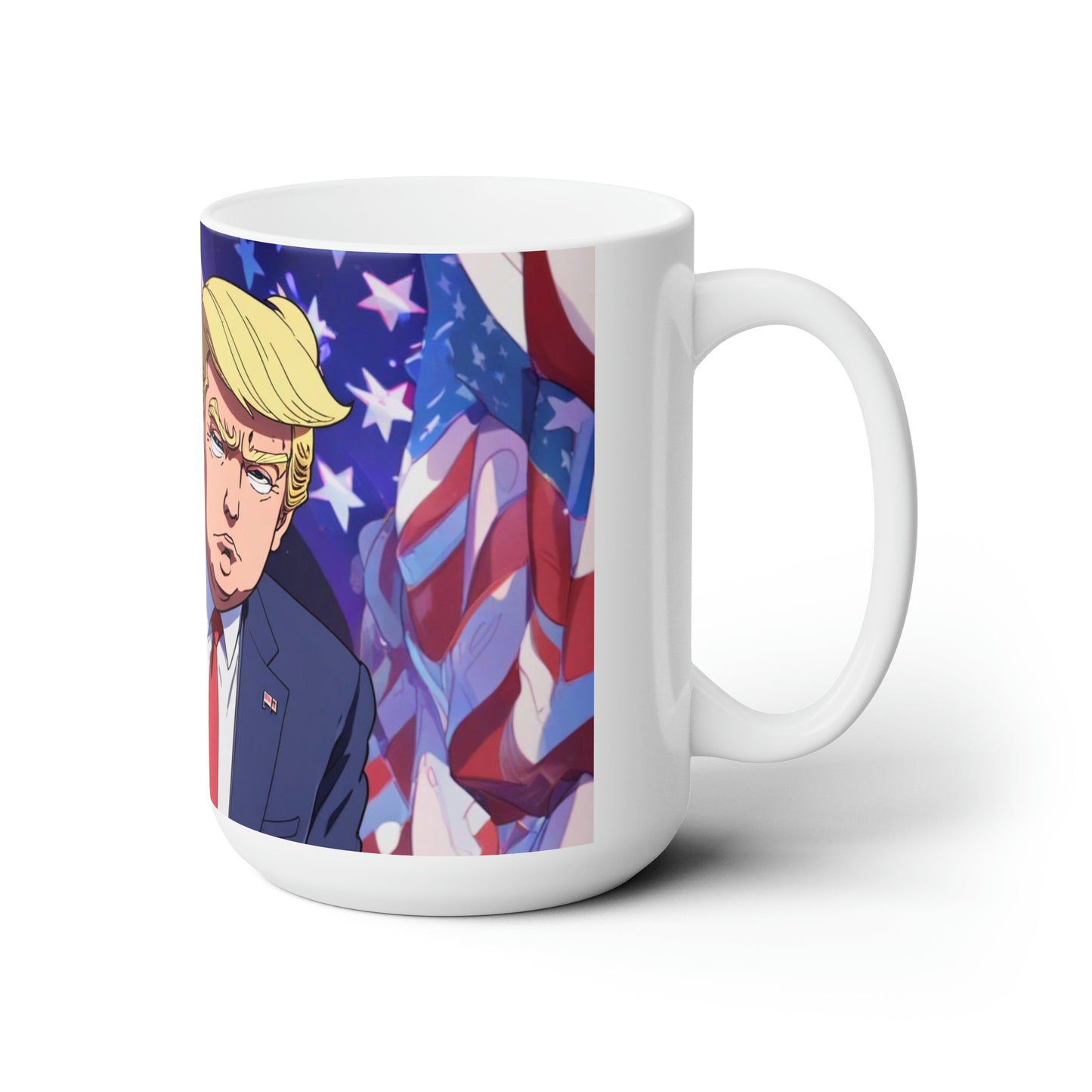Cartoon style 1 Donald Trump Ceramic Jumbo Coffee Mug 15oz