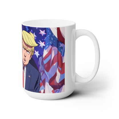 Cartoon style 1 Donald Trump Ceramic Jumbo Coffee Mug 15oz