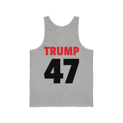 Trump 47 Präsident Hochwertiger Unisex-Sommer-Tanktop aus Jersey
