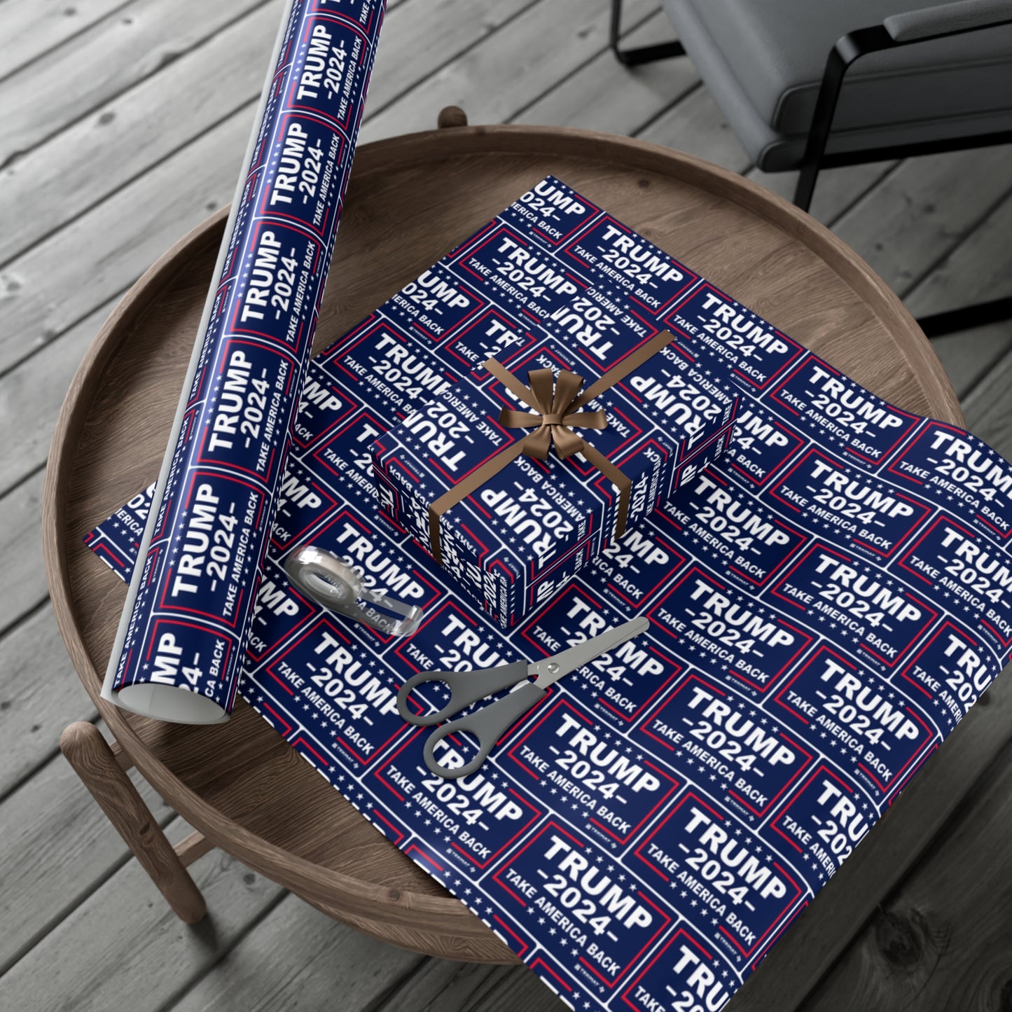 Trump Take America Back Christmas Wrapping gift Paper