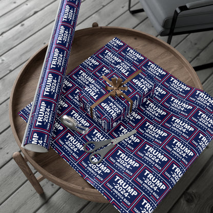 Trump Take America Back Christmas Wrapping gift Paper