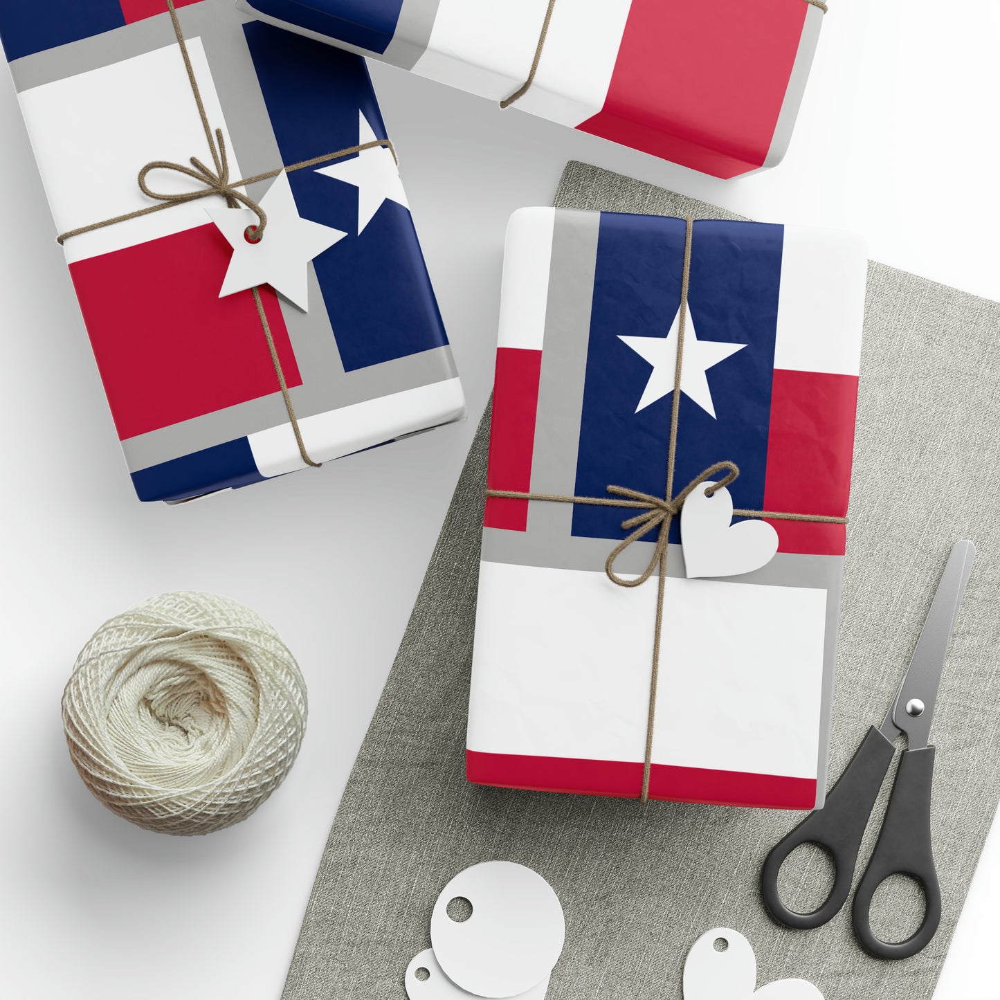 Texas State Flag Birthday Gift Wrapping Paper Holiday Lone Star