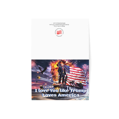 I love you like Trump Loves America MAGA Solider Anniversary Greeting Cards
