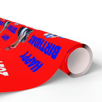 Happy Birthday Trump 2024 Red MAGA Birthday Gift Present Wrapping Paper