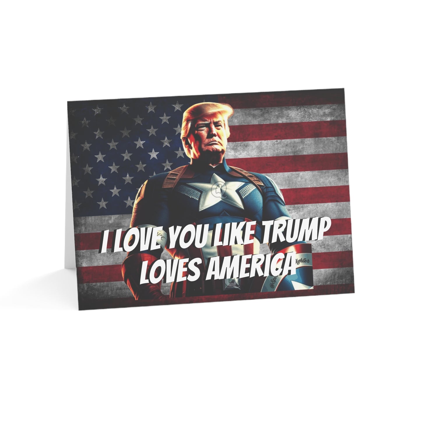 Captain Trump America I love you like Trump Loves America Anniversary Greeting Cards