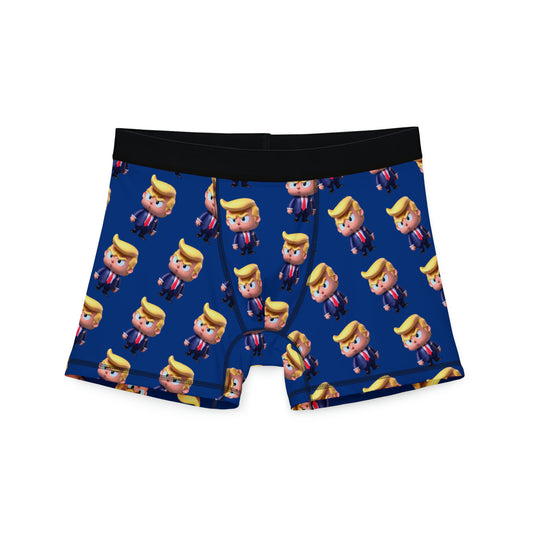 Cartoon Little Trump Blue All over Print Men's Boxer Briefs