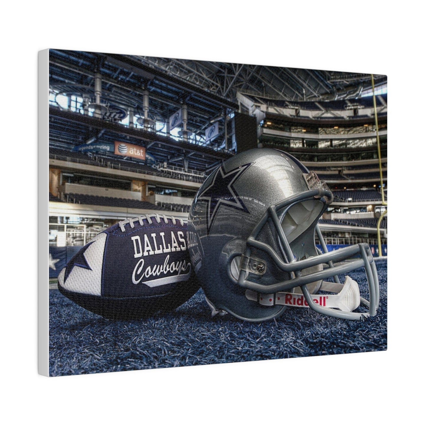 Dallas Cowboys NFL Football Helmet Matte Canvas, Stretched High Definition Print