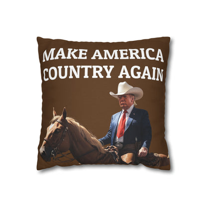 Make America Country Again Cowboy Trump 2-sided Throw Pillow Case