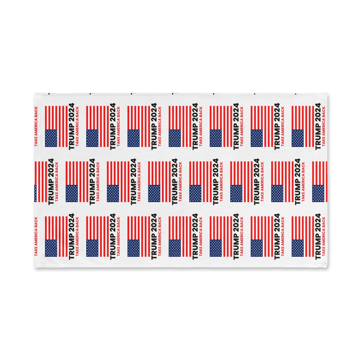 Trump 2024 Take Back American Flag Black Kitchen Bathroom Soft Hand Towel