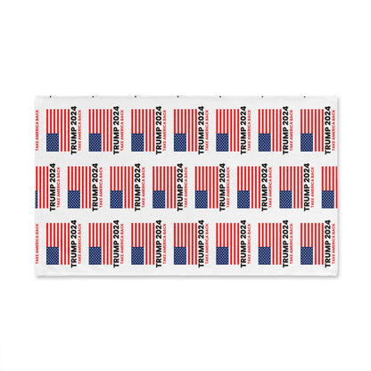 Trump 2024 Take Back American Flag Black Kitchen Bathroom Soft Hand Towel