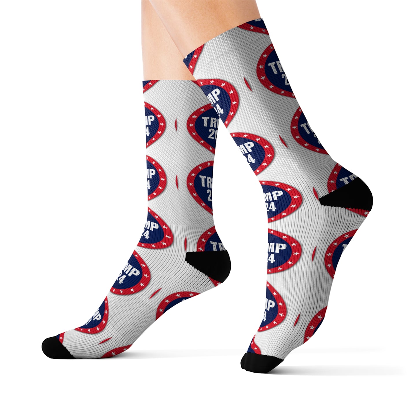 Trump 2024 MAGA Cushioned Sublimation Socks
