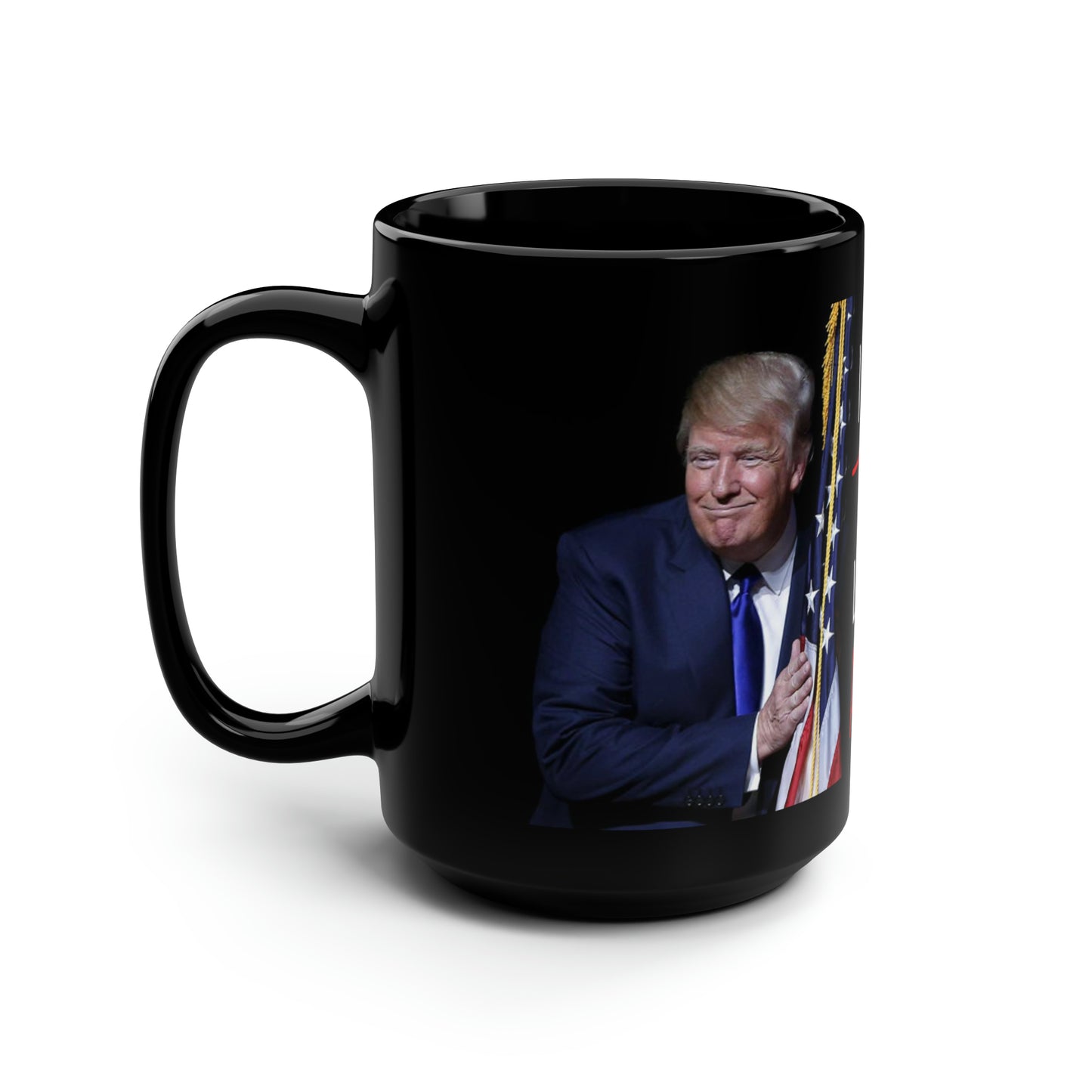 I love you like Trump Loves America MAGA Valentines day Black Jumbo Mug, 15oz
