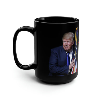 I love you like Trump Loves America MAGA Valentines day Black Jumbo Mug, 15oz