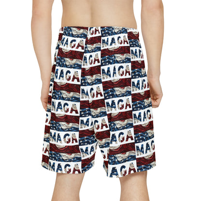 MAGA Trump Red White and Blue All over Print Men’s Sports Athletic Shorts