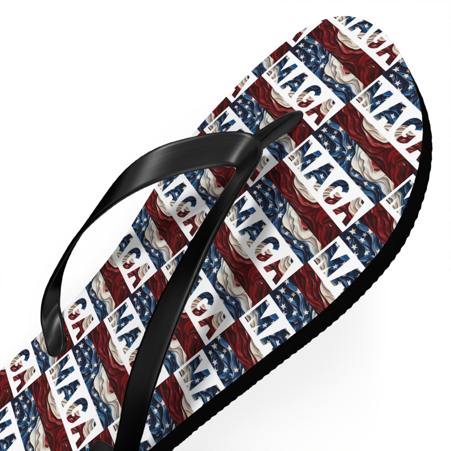 MAGA Red White and blue Comfy Summer Beach Unisex Flip Flops Trump