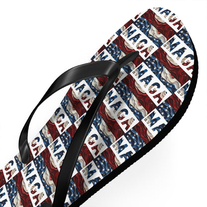 MAGA Red White and blue Comfy Summer Beach Unisex Flip Flops Trump