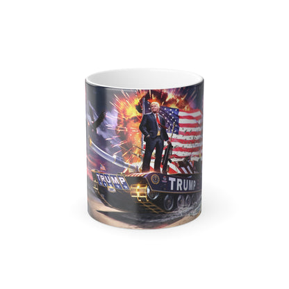 Color Morphing Trump the Warrior Hitzereagierende Kaffeetasse 11oz