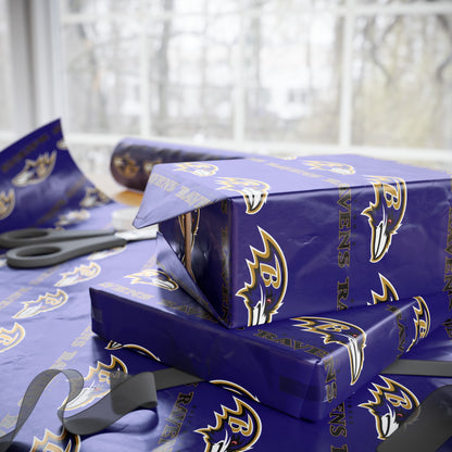 Baltimore Ravens NFL Football Birthday Graduation Gift Wrapping Paper Holiday