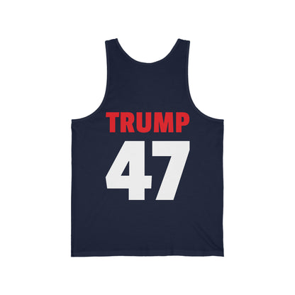 Trump 47 Präsident Hochwertiger Unisex-Sommer-Tanktop aus Jersey