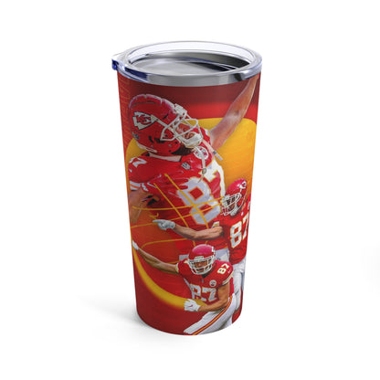 Travis Kelce Kansas City Chiefs Tumbler 20oz Travel Cup W/ Lid Quality Print