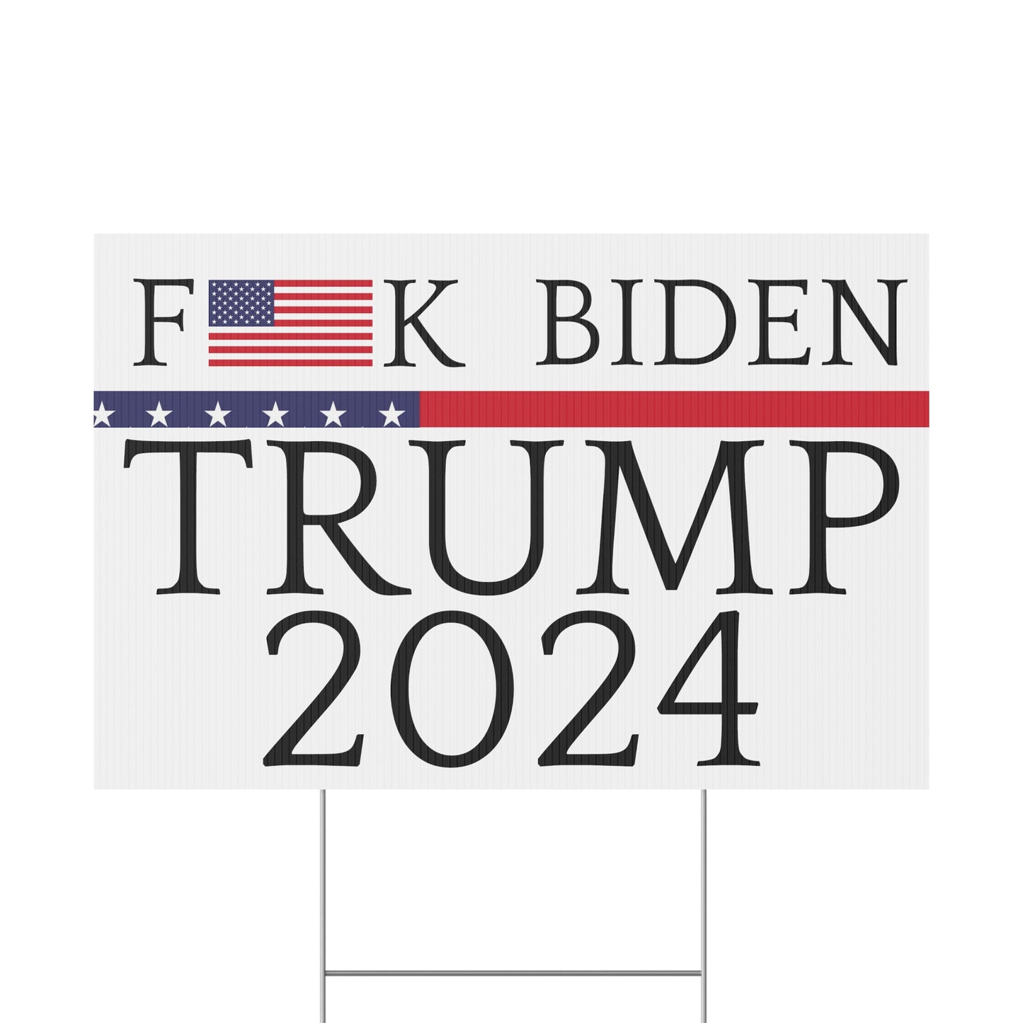 F**K Biden, TRUMP 2024 für den Präsidenten, Kunststoffschild