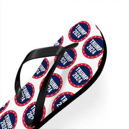 Trump 2024 Red White and blue Comfy Summer Beach Unisex Flip Flops