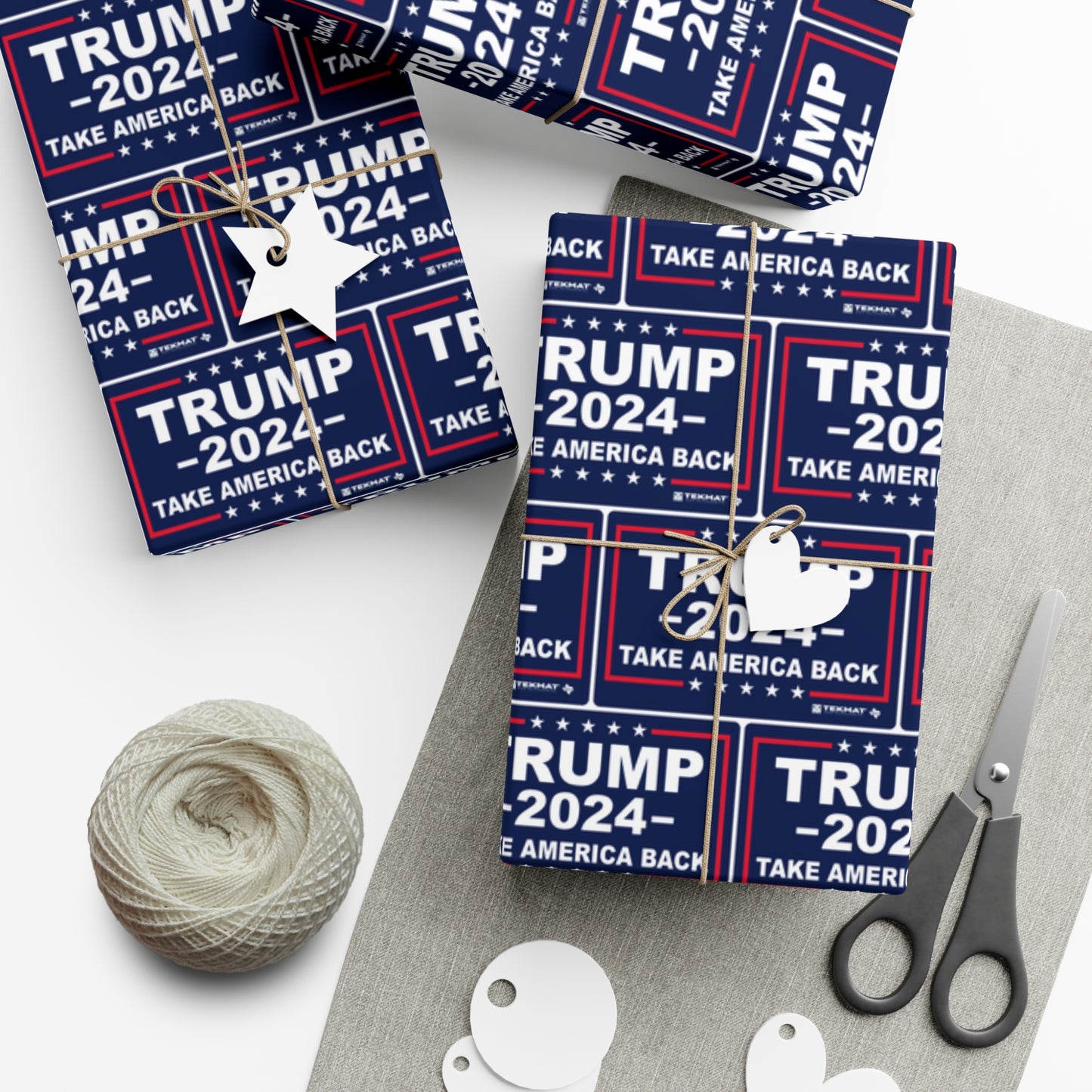 Trump Take America Back Christmas Wrapping gift Paper