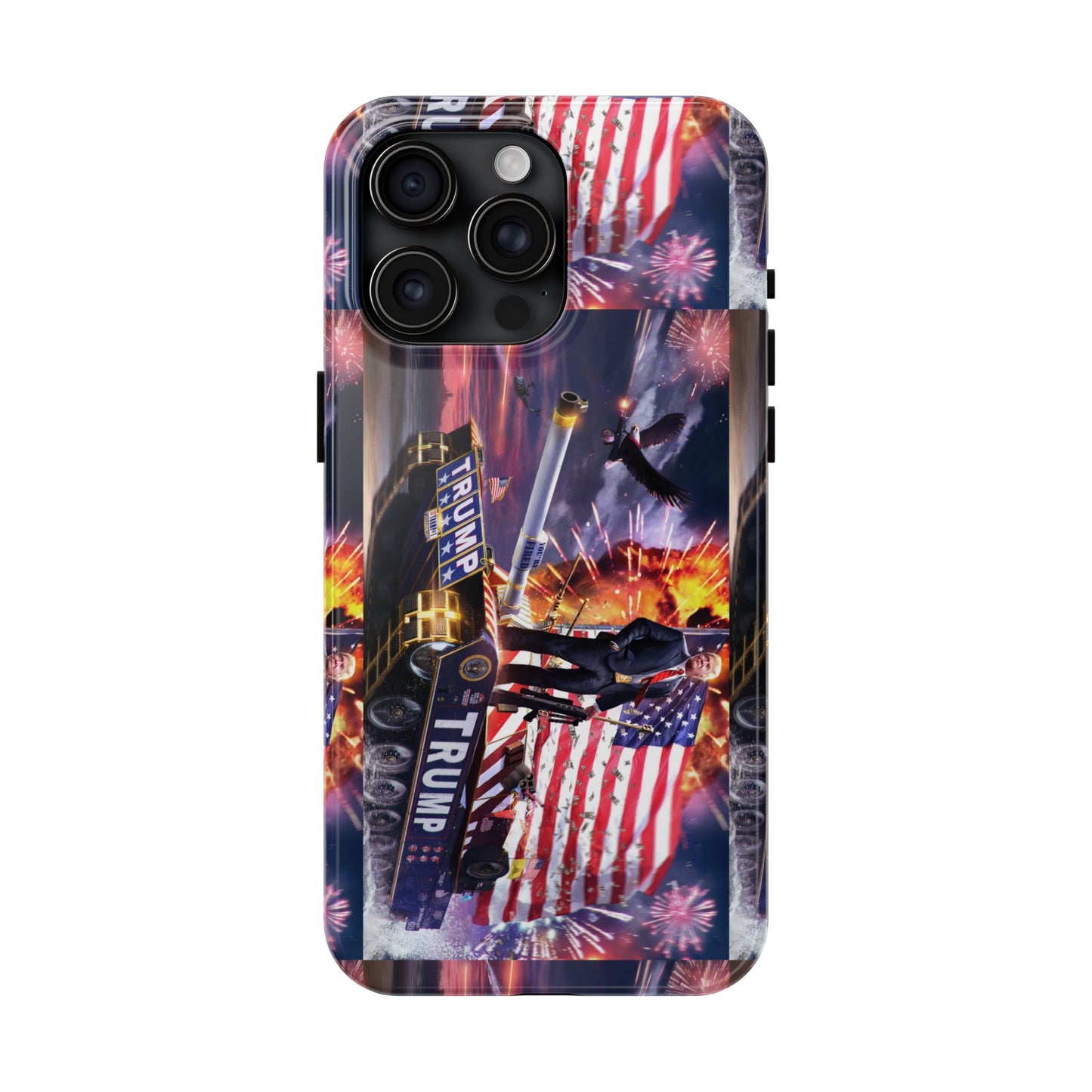 Trump Tank Murica F Yeah Apple iPhone Tough Phone Cases