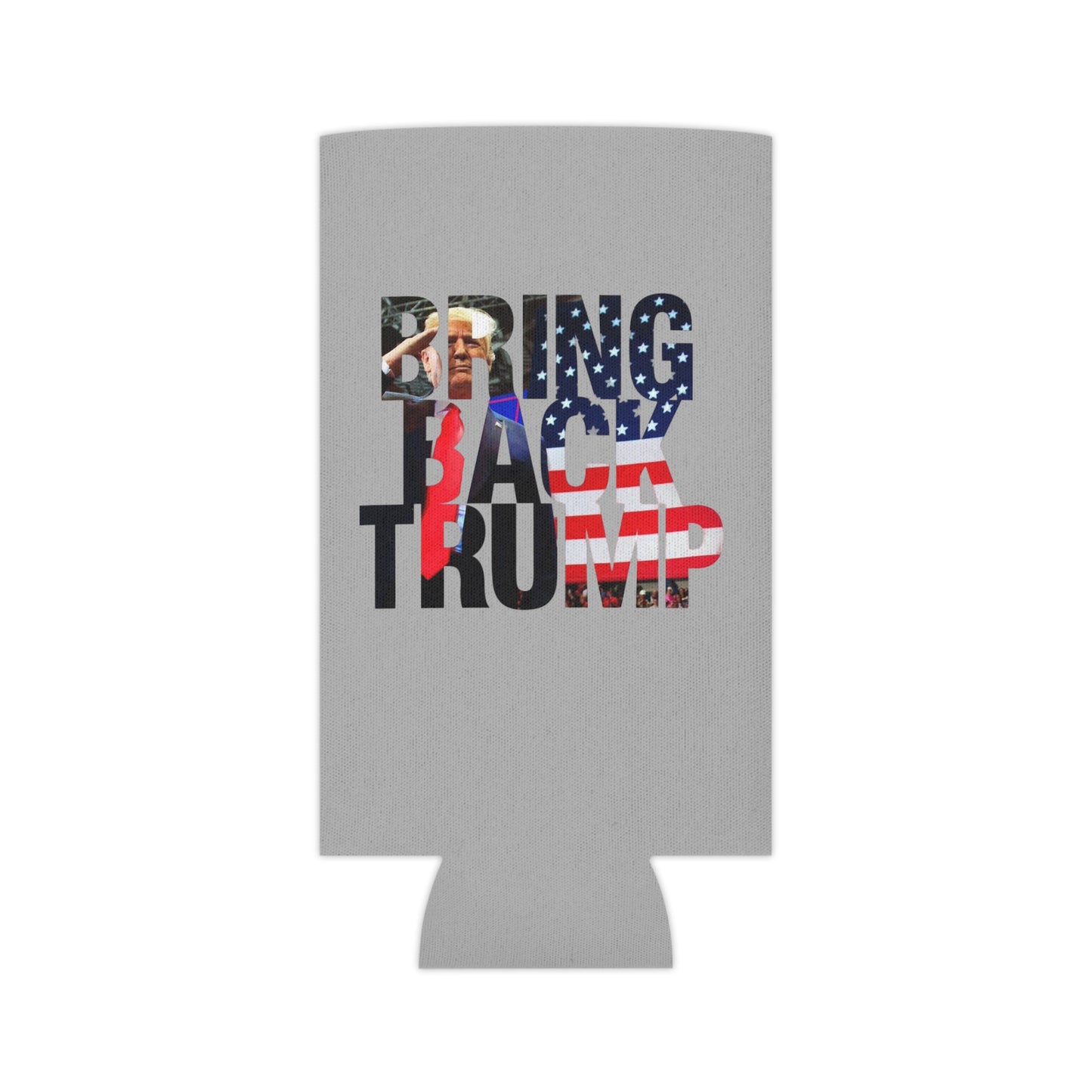 Bring Back Trump MAGA Gray Can Cooler Coozie 2 sizes
