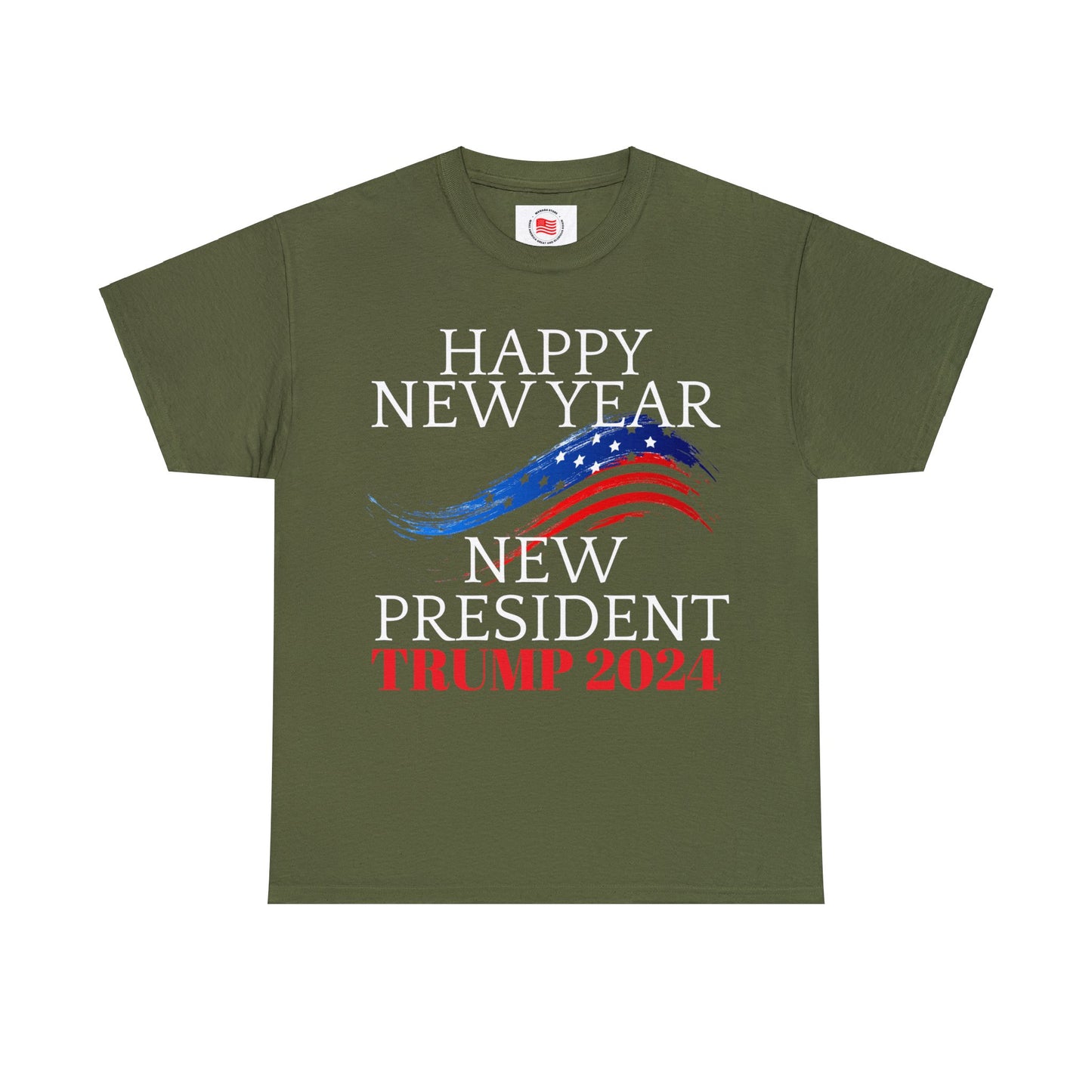 Happy New Year New President Trump 2024 Unisex Heavy Cotton Tee