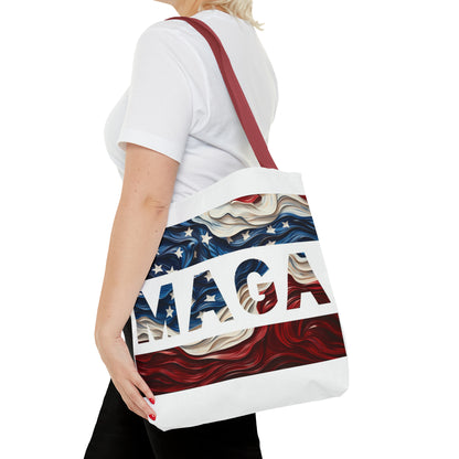 MAGA Red White and Blue Trump Rally Heavy Duty Tote Bag