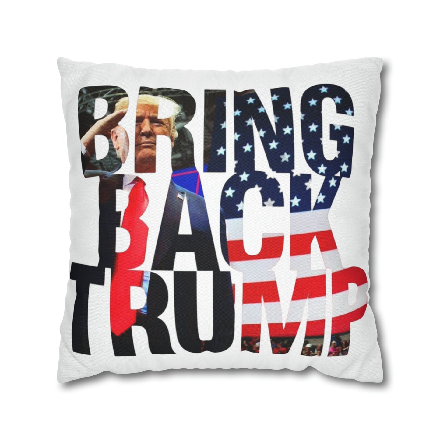 Bring Back Trump MAGA Spun Polyester Square Pillow Case