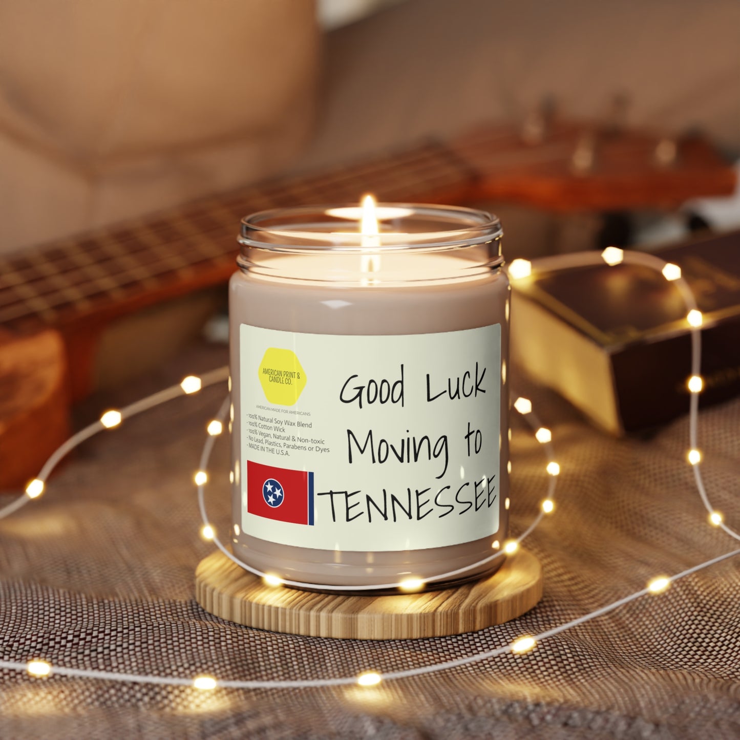 Good Luck moving to Tennessee scented Soy Candle, 9oz