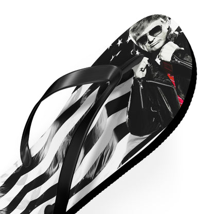 Cool Trump Leather jacket Comfy Summer Beach Unisex Flip Flops