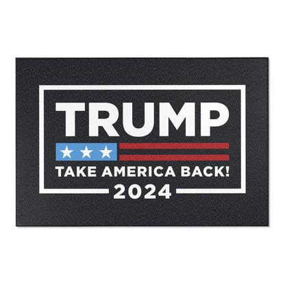 Trump Take America Back 2024 Large polyester hemmed Flat Lay Area Rugs MAGA