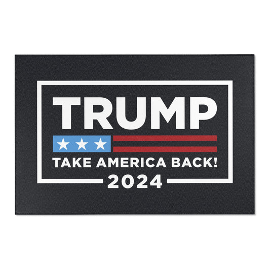 Trump Take America Back 2024 Large polyester hemmed Flat Lay Area Rugs MAGA